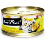 Fussie Cat - 黑鑽 - 吞拿魚+鯷魚 - 80g x 1箱 (24罐)